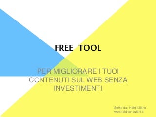 Free tool per il web