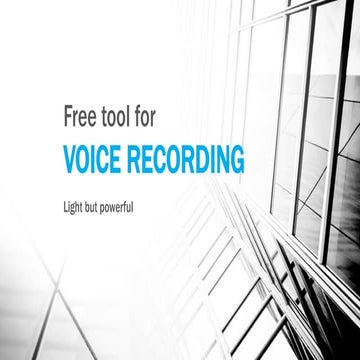 Free Tool for Voice Recording