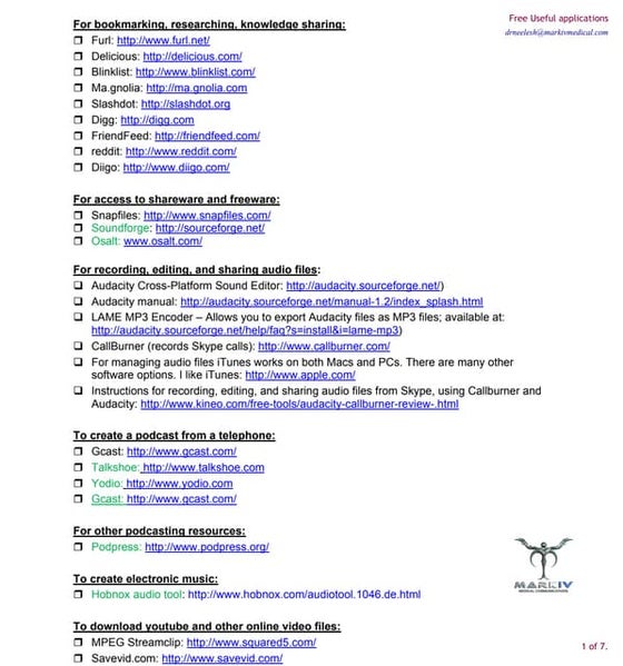 Toolbox for Freeapps