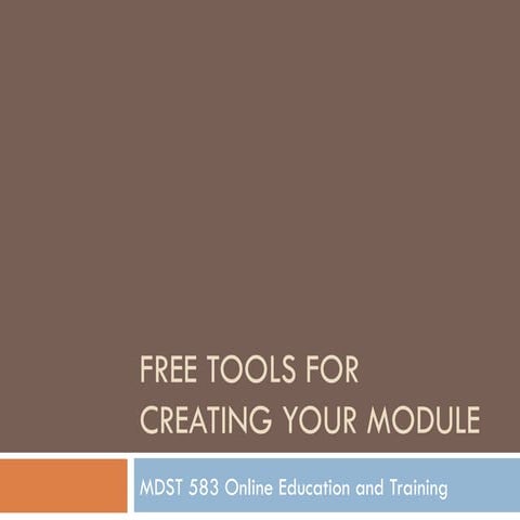 Free Tools for Creating E-learning 