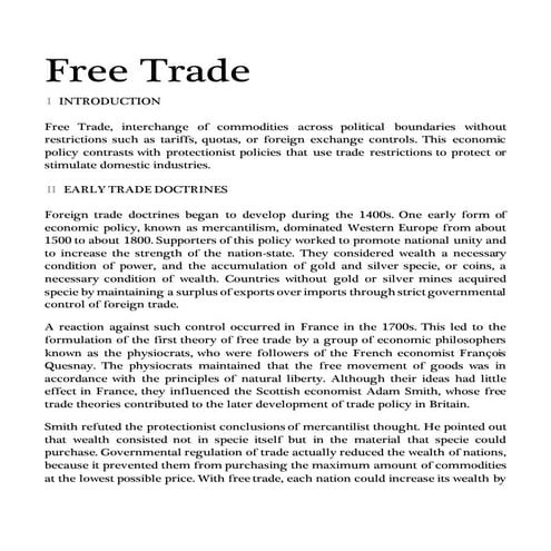 Free trade
