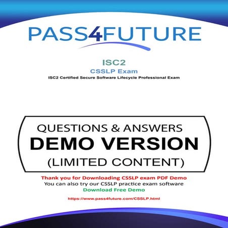 Free Updated ISC2 CSSLP Exam Practice Questions.pdf