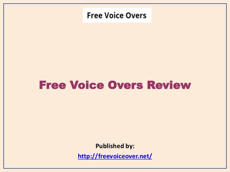 free voice overs review