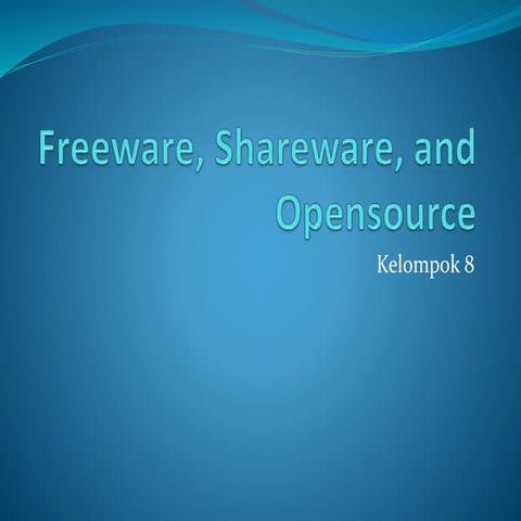 Freeware, Shareware, and Opensource