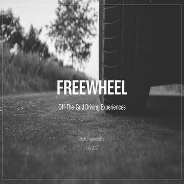 FREEWHEEL 2027 Startup Pitch Deck