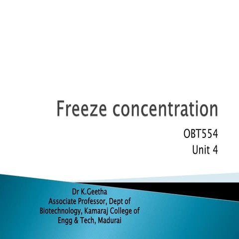Freeze concentration 