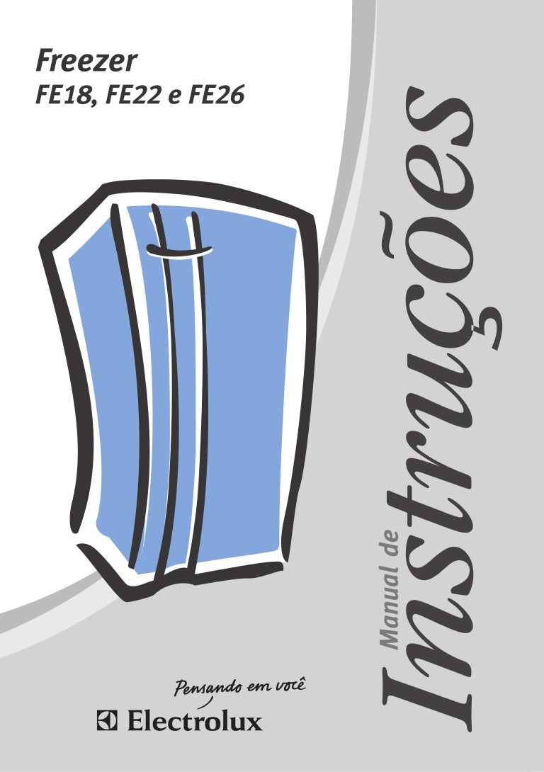 Electrolux Freezer vertical fe18 fe22fe26 manual de instruções