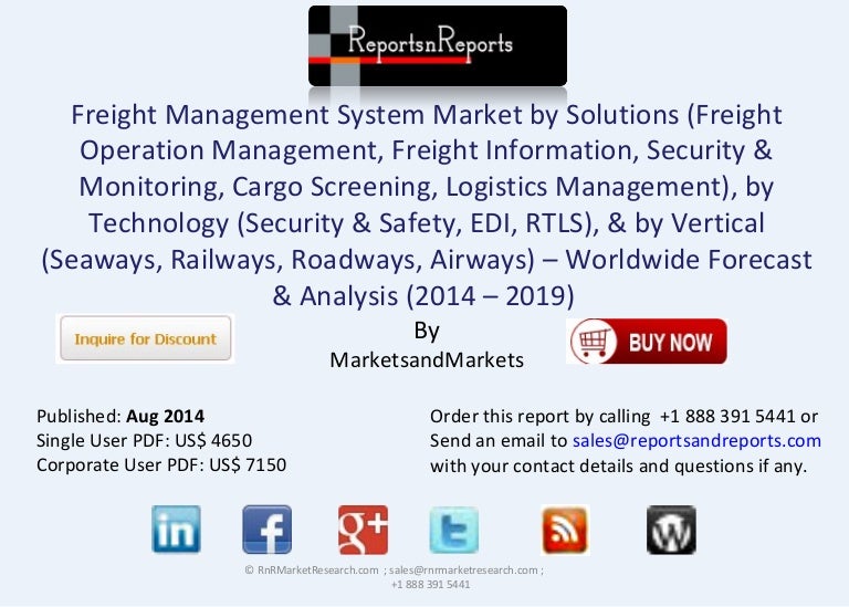 Global Freight Management System Market Forecast to 2019 and Competit…