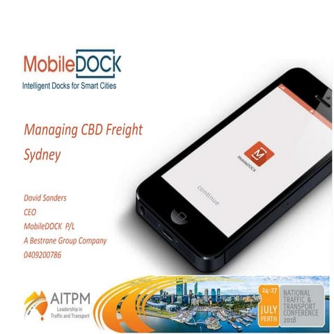 AITPM Conference Presentation - David Sanders