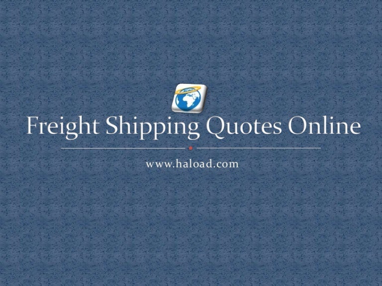 Freight shipping quotes online