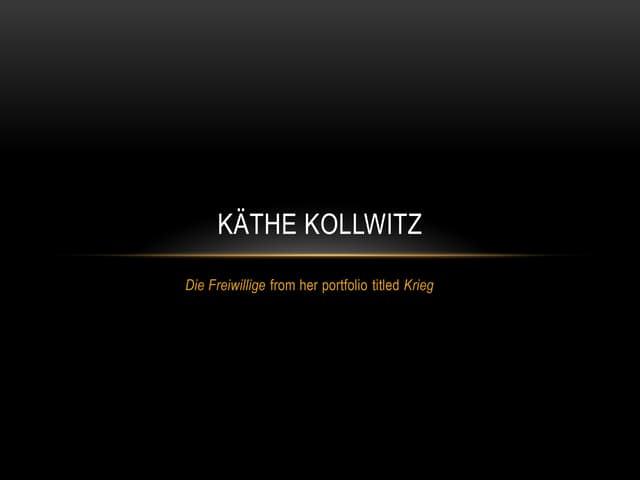 Käthe Kollwitz Krieg Freiwillige