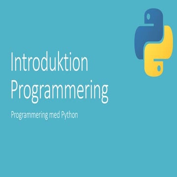 HT15, DA354A - Introduktion till Python