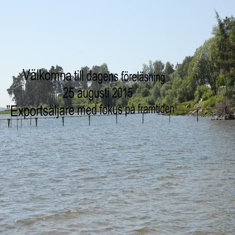 Exportförsäljare - Introduktion 