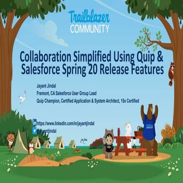 Salesforce Quip & Salesforce Spring 20 Release Features