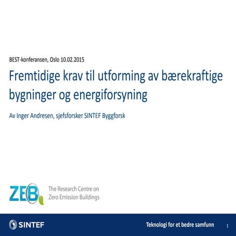 BEST-konferansen 2015 - Inger Andersen