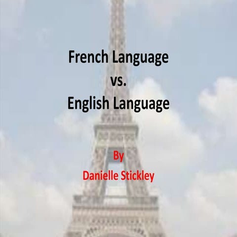 French and english language power point