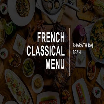 French classical menu