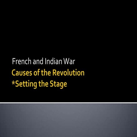 French & Indian War (1754 1763) | PDF