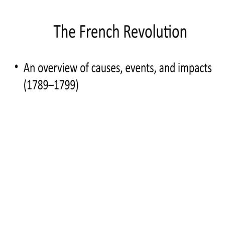 French Revolution Presentation with necessary detail | PPTX