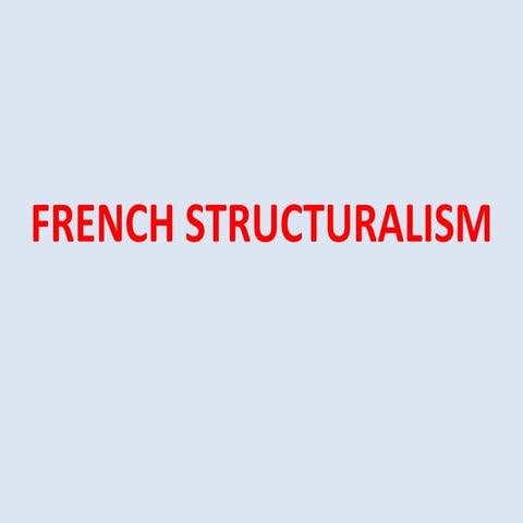 French structuralism