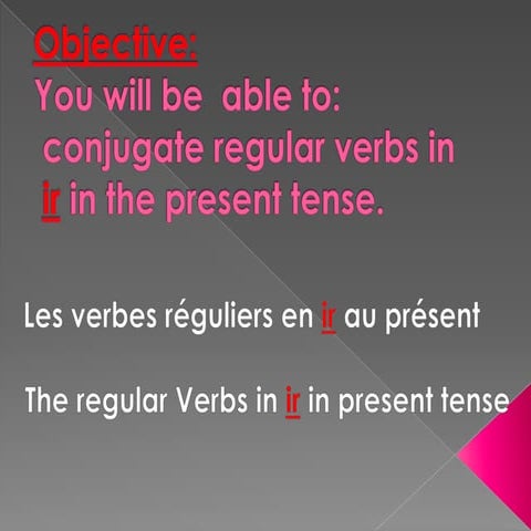 FRENCH VERBS IN IR PRESENT TENSE PART 2