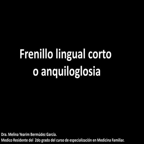 Frenillo lingual