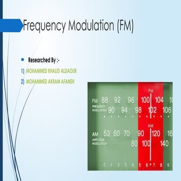frequecy modulation by mohammad afaneh and mohammad aldaour