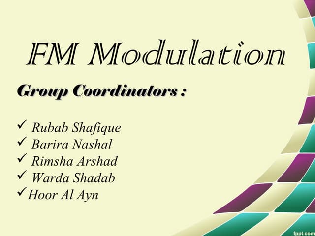 Frequency modulation and its circuits