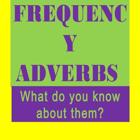 Frequency adverbs and Questions