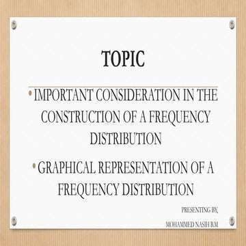 Frequency distribution