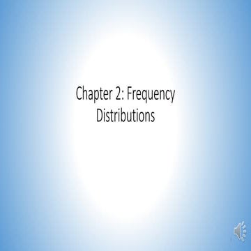 Frequency distributions