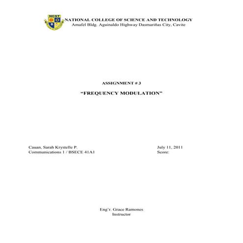 Frequency modulation