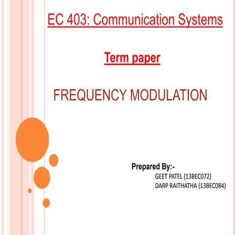 Frequency modulation