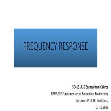 Frequency response(1)