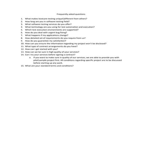 Frequently asked questions