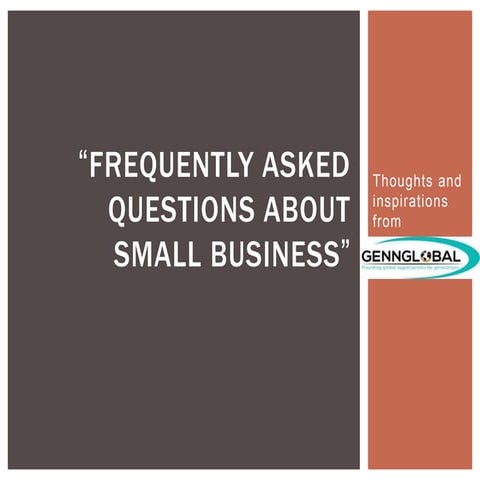 Frequently Asked Questions About Small Business - GennGlobal