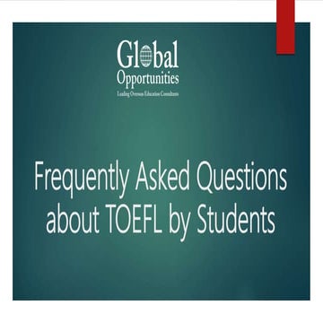 Frequently Asked Questions about TOEFL by Students
