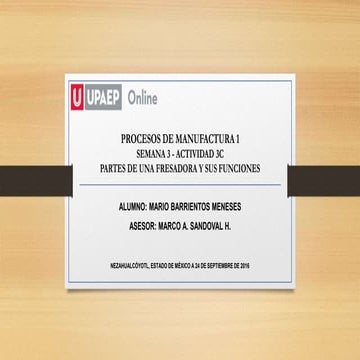 PARTES DE UNA FRESADORA Y SUS FUNCIONES