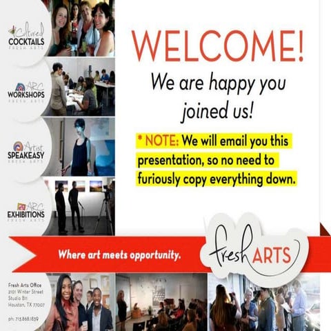 Fresh arts Get it in writing! Contract Workshop