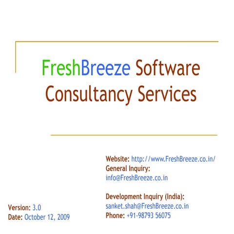 Fresh Breeze Corporate Presentation