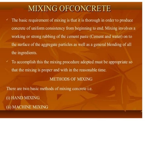 all about Fresh concrete