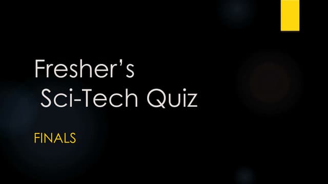 IITK Fresher’s Sci-Tech finals