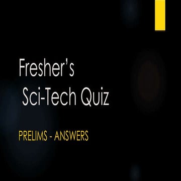 IITK Fresher’s Sci -Tech prelims