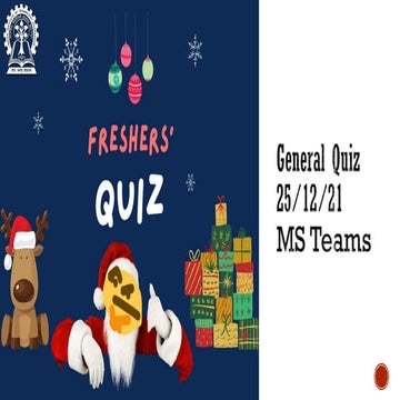 Freshers Quiz 2021 Finals
