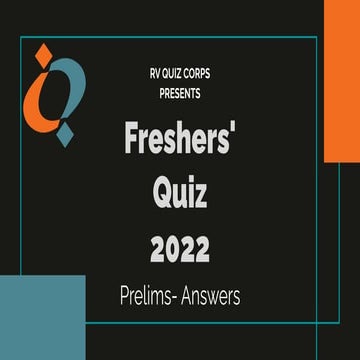 RVQC 2021-22 Freshers Prelims