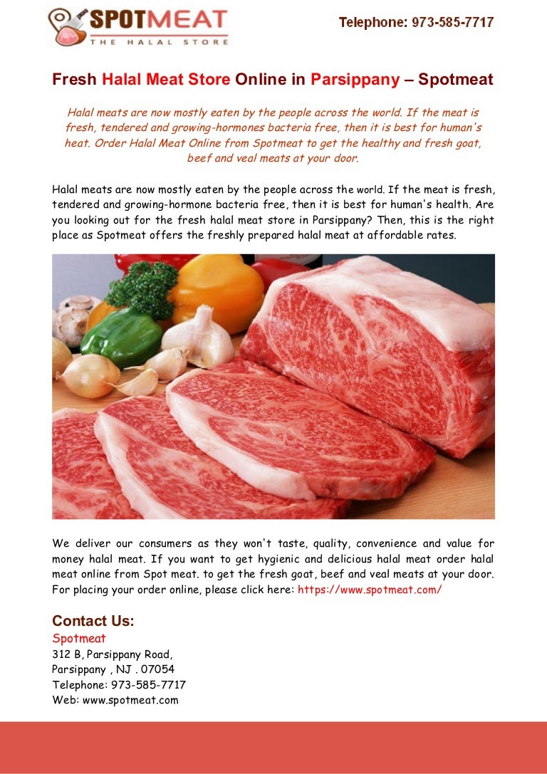 Fresh Halal Meat Store Online In Parsippany Spotmeat
