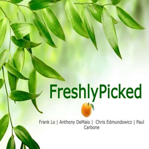 Freshly picked-application-presentation