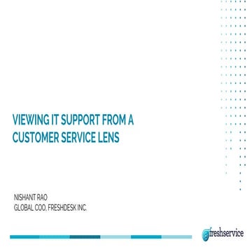 Viewing IT Support from a Customer Service Lens