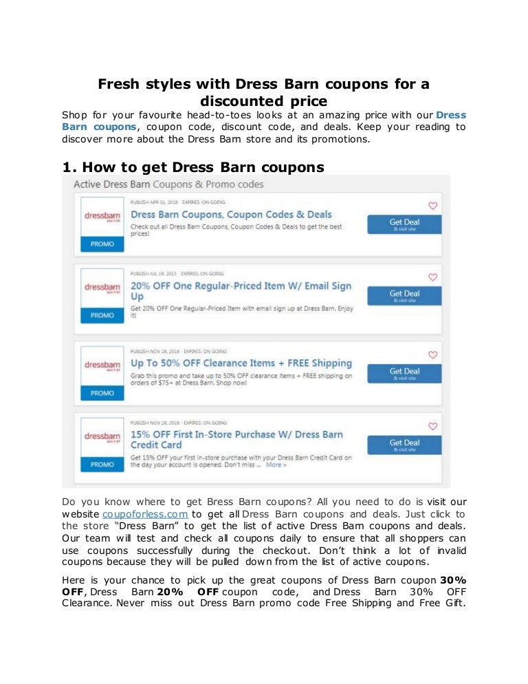 Fresh Styles With Dress Barn Coupons For A Discounted Price