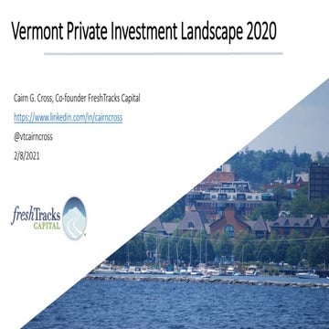 FreshTracks Capital Vermont private investment landscape 2020